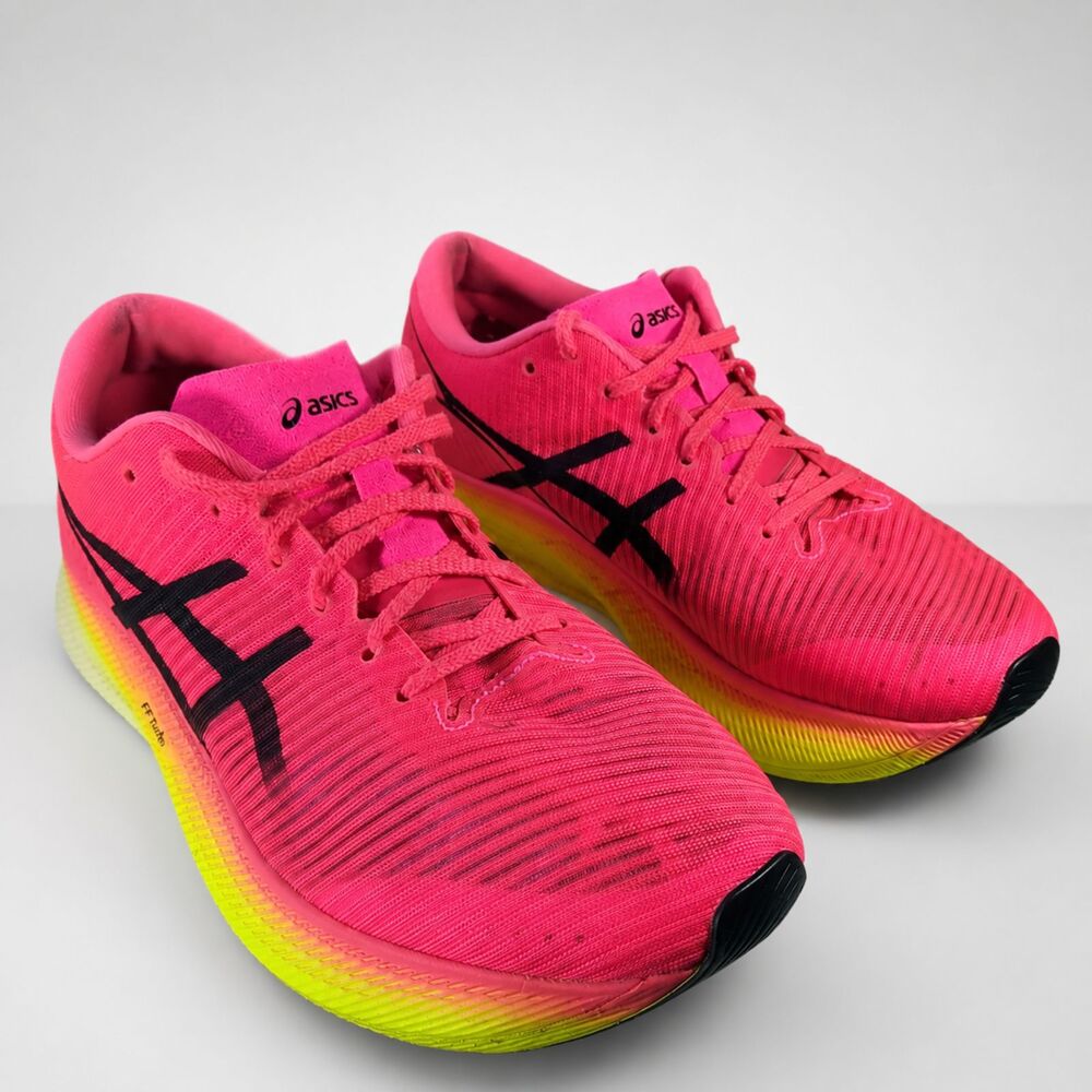 ASICS Metaspeed Sky Running Shoes Men’s 10.5 Pink Yellow Carbon Plate Road